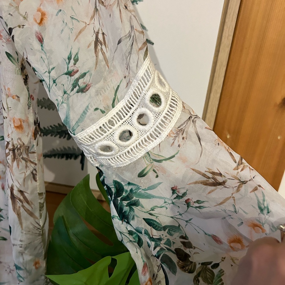 Bellambra 100% Silk Floral Layered Tunic + Tank Made in Italy Size S - Picture 5 of 10